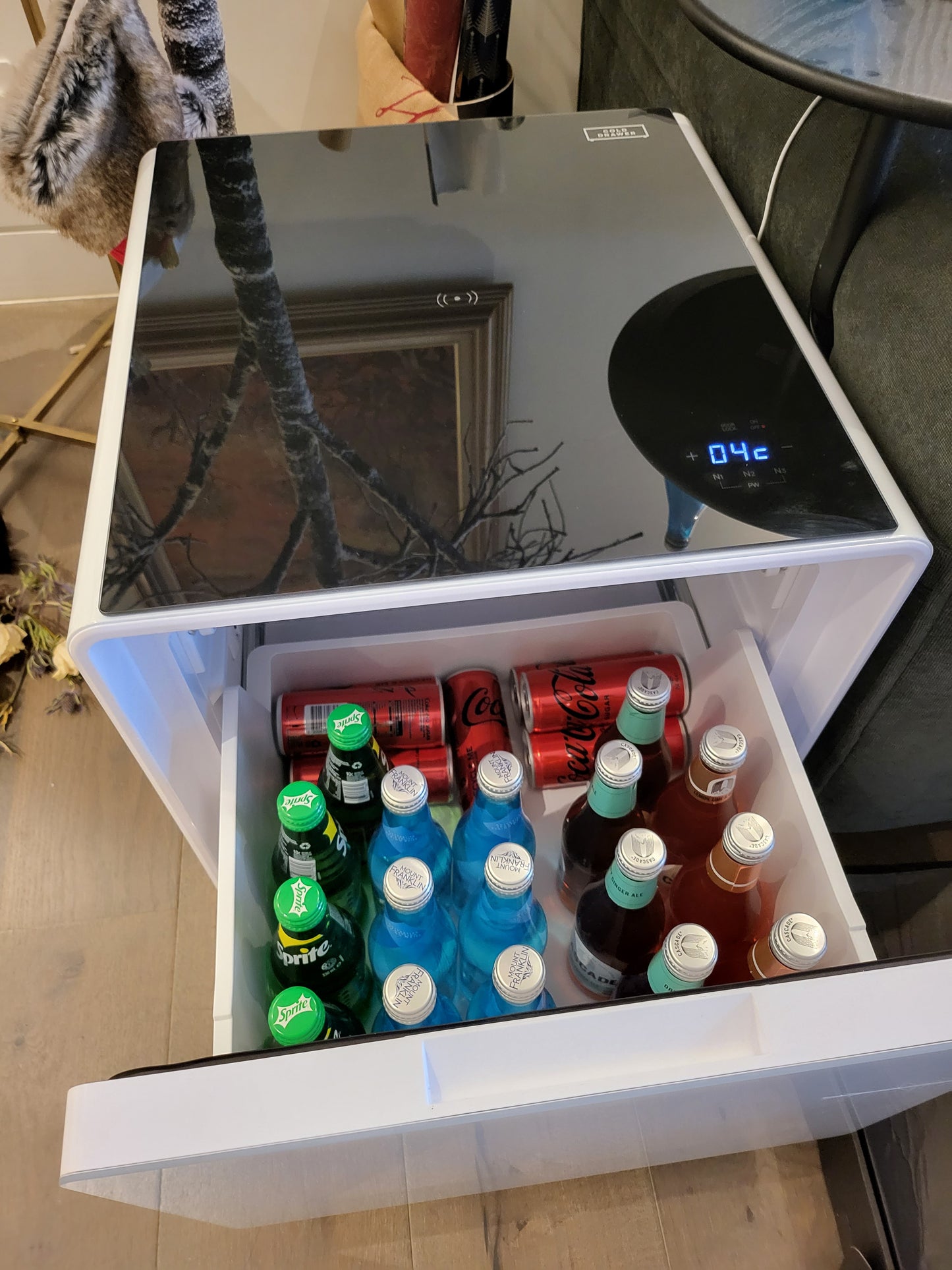 Cold Drawer Refrigerated Mini Side Table