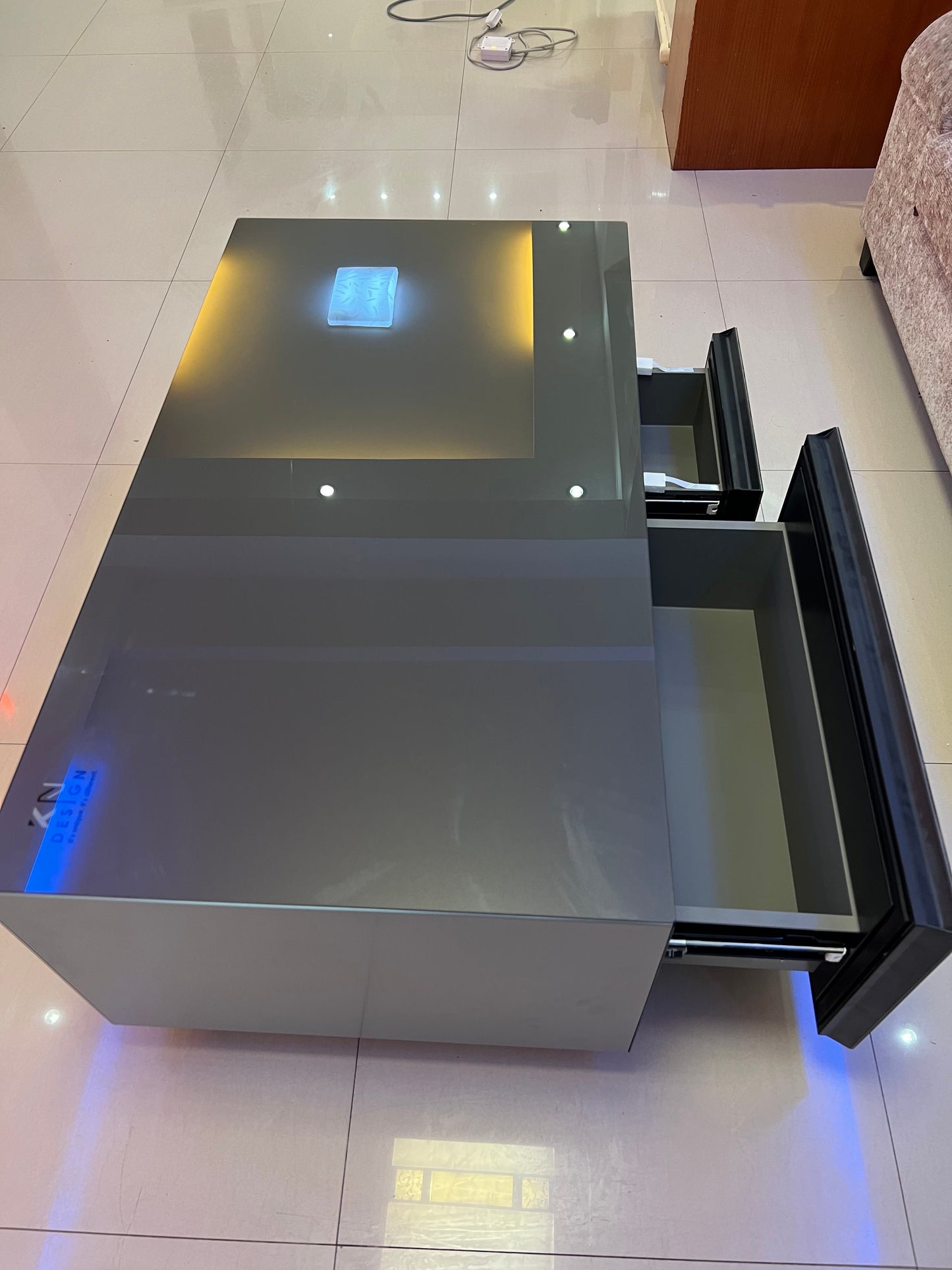 Cold Drawer Refrigerated Coffee table/Entertainment Unit.